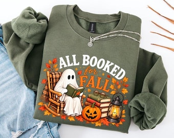 All Booked for Fall Shirt, Book Lover Fall Tee, Autumn Reading Shirt, Cozy Bookish Shirt, Bookworm Gift, Fall Reader Shirt