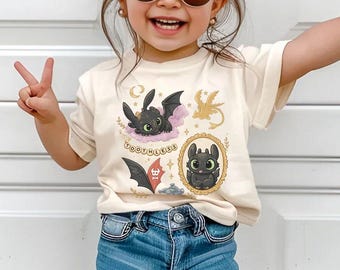 Retro Night Fury Dragon Tee, Toothless Inspired Shirt, Fantasy Dragon Graphic Tee, Theme Park Vacation Shirt, Family Trip 2026