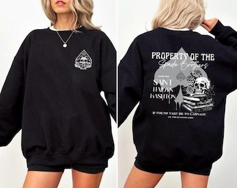 Property Of The Spade Brothers Sweatshirt, The Lords Book Series Hoodie, Bookish Merch, Dark Romance Tee, Spicy Reader Gifts