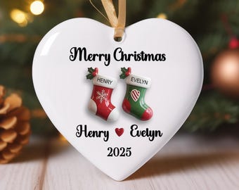 Personalized Couple Christmas Ornament 2025, Custom Couple Christmas 2025 Ornament, Together Ornament, New Couple Keepsake, Gift For Couple