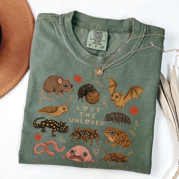 Love The Unloved Comfort Colors T-Shirt, Cute Weird Animal Tee, Retro Entomology Tee, Science Nerd Tee,Bug Lover Gift, Biology Teacher Shirt