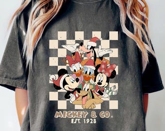 Retro Mickey & Co 1928 Comfort Colors Shirt, Disneyland Tee, Mickey And Friends Family Shirt, Disneyworld Shirt, Disney Gift