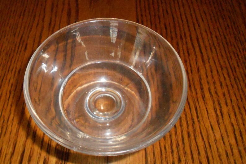 Vintage Clear Glass Footed Dessert Bowl Etsy