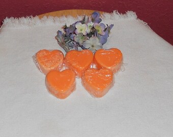 Eight, Scented Heart Shaped Wax Candle Melts, Soy, You Choose the Color and Fragrance, Bayberry, Beautiful (Women's Type), Bergamot, Berry B
