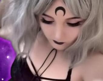 LUNA OSCURA - Tatuajes temporales inspirados en Sailor Moon - Media luna negra