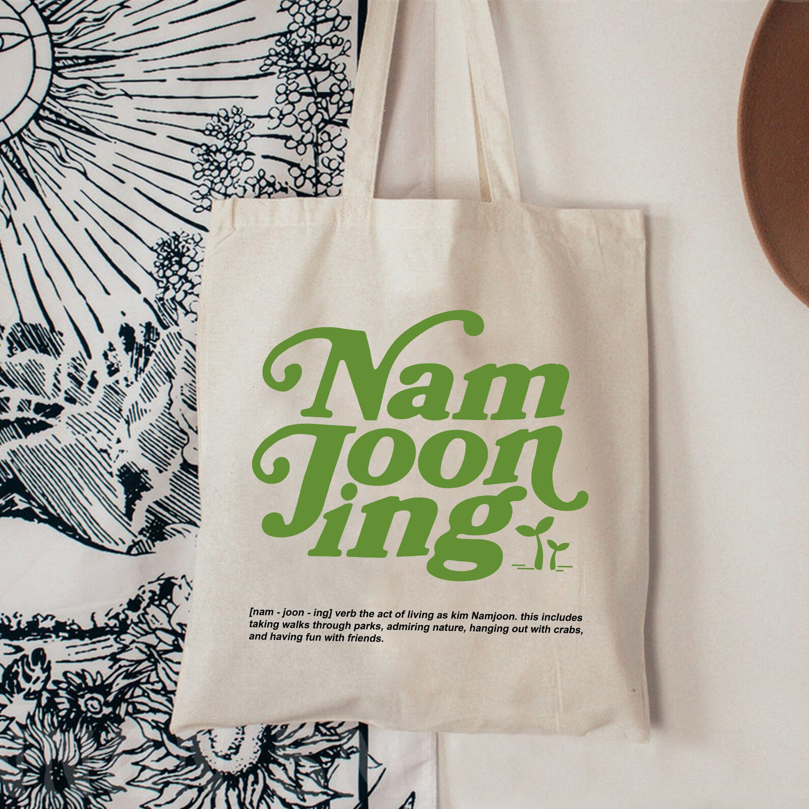 Namjooning Canvas Tote Bag Canvas Tote Bag - Etsy