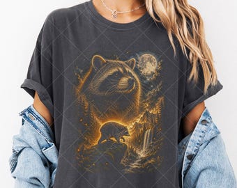 Vintage Jimothy Raccoon Comfort Colors Shirt, Seattle Feral Legend Tee, Retro Trash Panda Graphic T-Shirt, Funny Woodland Animal Gift