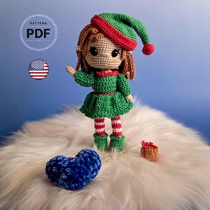 Christmas ELF Doll Crochet Pattern PDF, Elf Amigurumi Pattern, Xmas Elf, DIY Holiday Gifts, Digital Download (English)