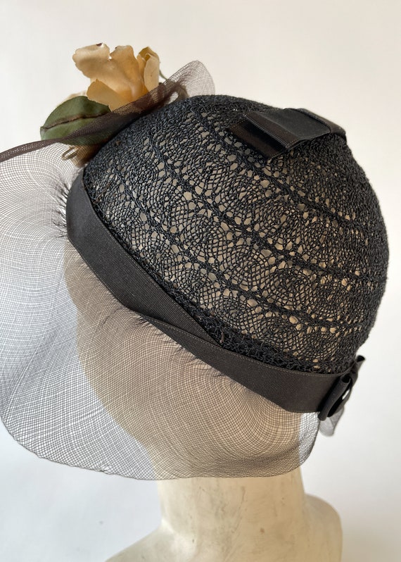 Vintage 1930s Hat | 30s Straw Cloche Hat - image 8