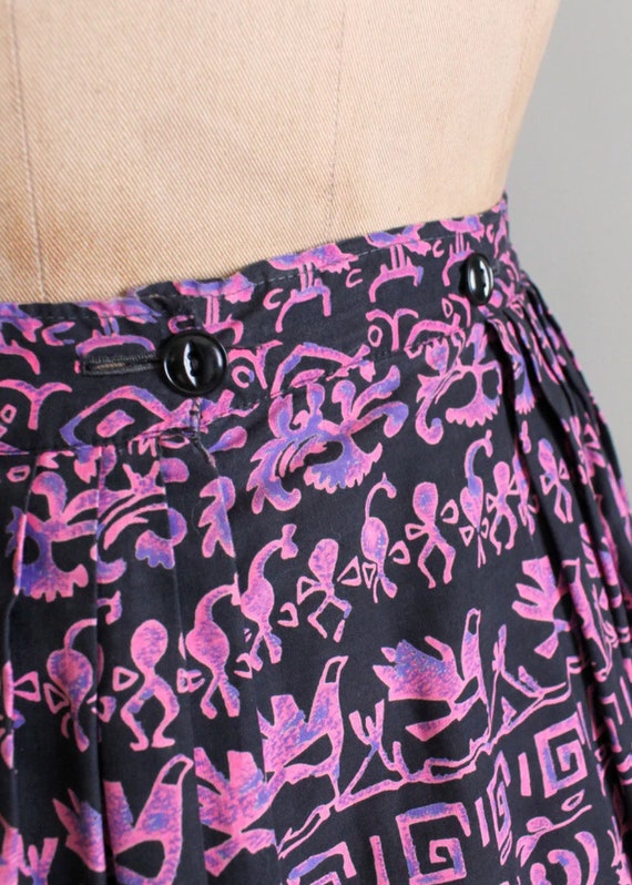 Vintage 1950s Skirt | 50s Peck & Peck Symbols Ful… - image 3