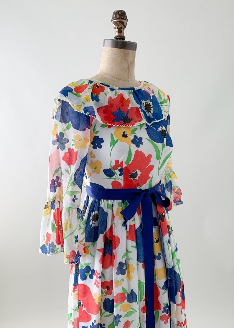 Vintage 1970s Floral Maxi Dress image 5