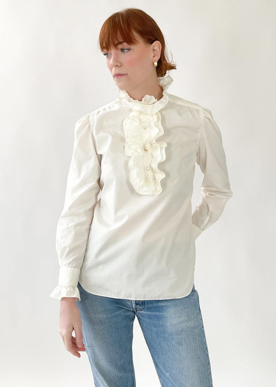 ralph lauren ruffle blouse
