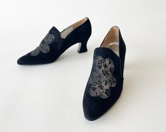 Vintage 1980s Laura Ashley Lace Pumps Shoes