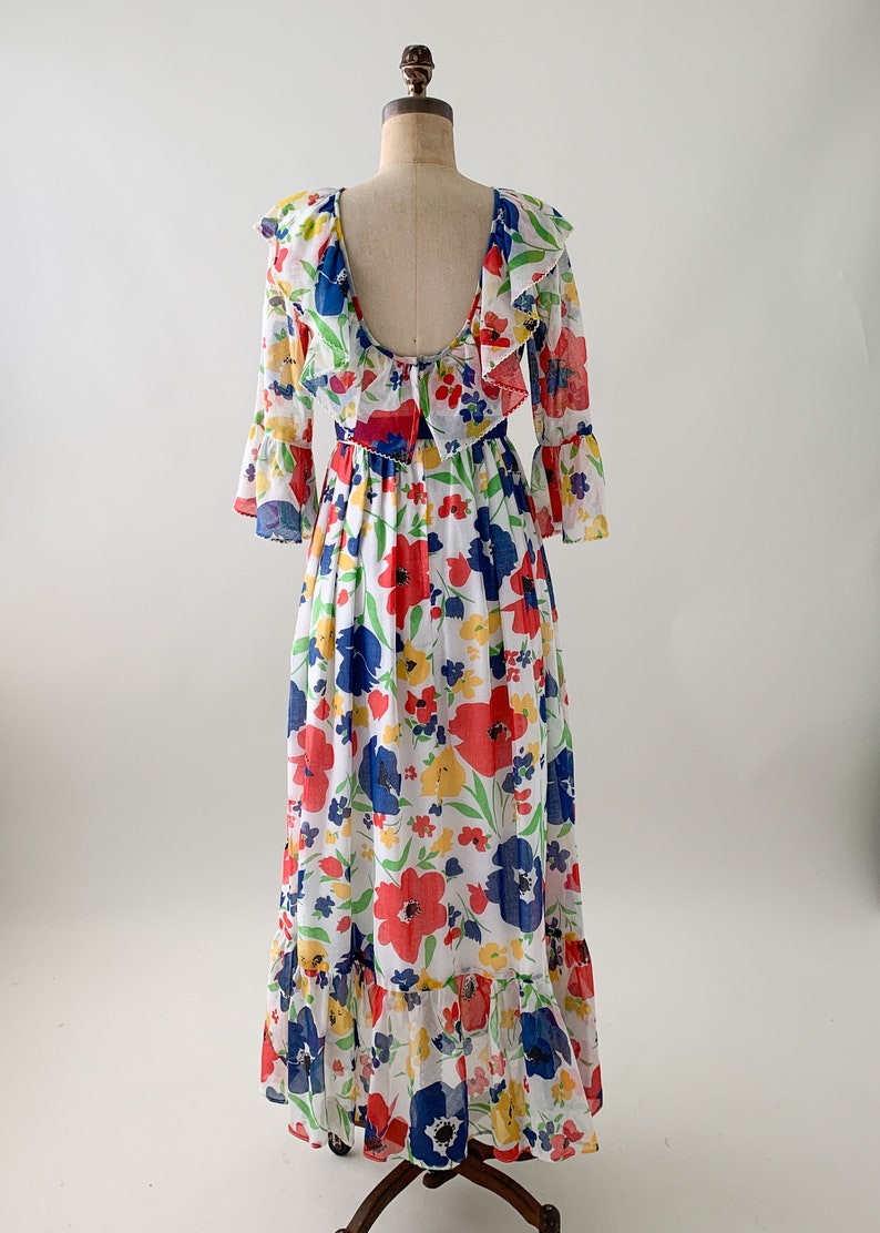 Vintage 1970s Floral Maxi Dress image 8