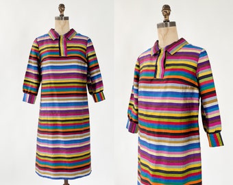 Vintage 1960s Abercrombie & Fitch Raw Silk Dress