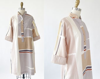 Vintage 1980s Catherine Ogust Color Block Dress