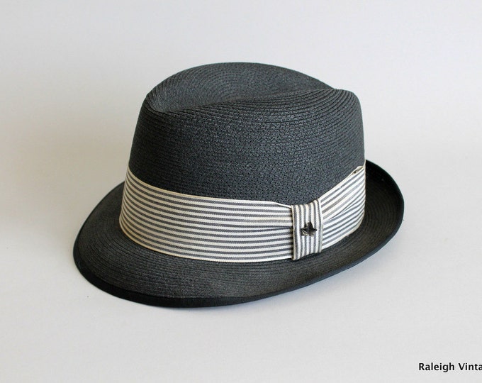 Vintage 1950s MENS Hat : 50s 60s Stetson Straw Fedora - Etsy