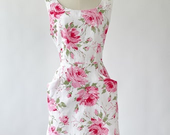 Vintage 1950s Rose Print Dress