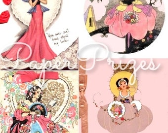 Art Deco Pretty Ladies Sheet Vintage Images for Crafts Download