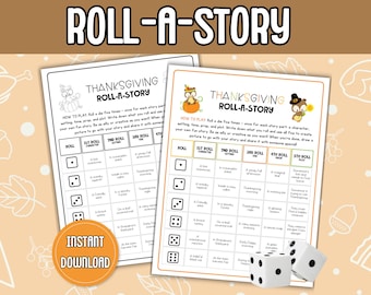 Juego imprimible para escribir una historia de Acción de Gracias / Actividad de escritura / Escritura creativa de otoño / Centro de alfabetización para el aula y la educación en el hogar