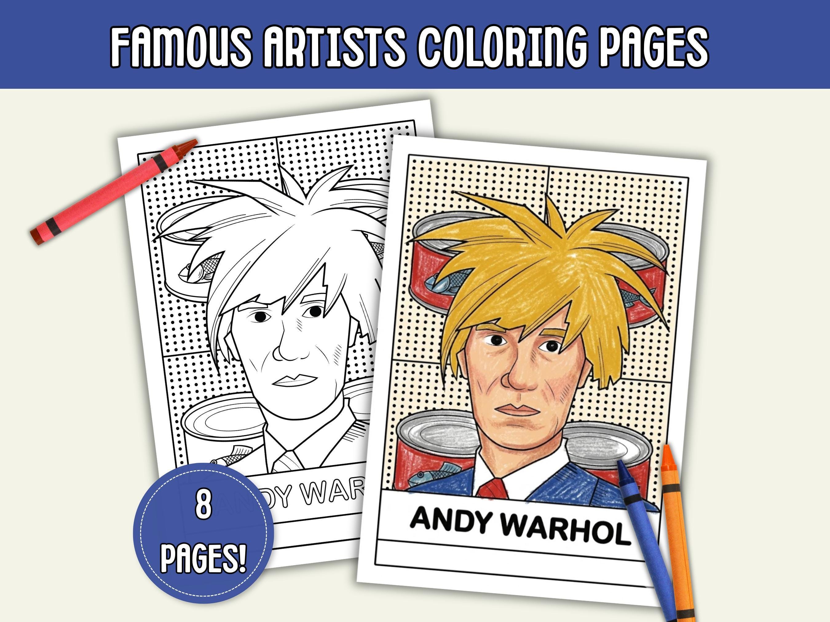 Famous Artists Coloring Pages K-3 | Art History Printable Worksheets ...