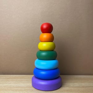 Big wooden pyramid toy pyramid pyramid for children toy montessori educational toy
