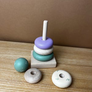 Small wooden pyramid toy pyramid pyramid for children toy montessori educational toy