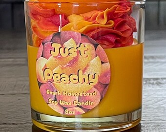Candela Just Peachy in cera di soia da 8 once