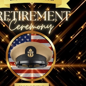Custom Military Video Invitation For Retirements, Promotion, Commissioning Ceremonies Pinning Ceremony