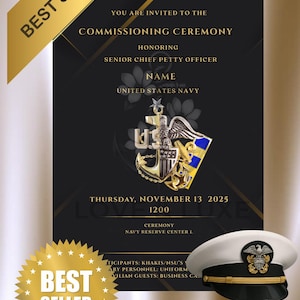 Inbjudan till ceremoni för överordnad officer