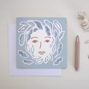 Risveglio - Biglietto d'auguri doppio formato 14,8x14,8 cm - inclusa busta bianca