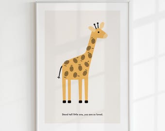 Giraffe Baby Shower Fingerprint Keepsake | Guest Activity Print (Digital Download)