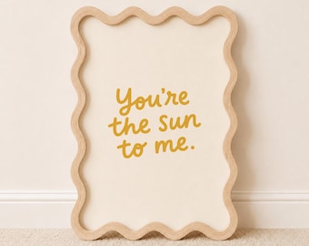 Stampa "Sun to Me" / Citazione per la cameretta con tipografia moderna (Download digitale)