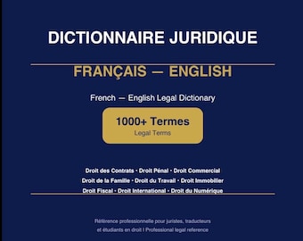 Französisch-Englisches Rechtswörterbuch