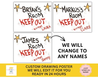 Custom Toy Story Poster, Custom Andy's Drawing, Custom Toy story Name, Toy story custom Door Sign, Custom Toy Story Drawing