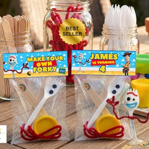 Toy Story make your own forky Label Template, Editable Toy Story Forky Craft Tag, Toy Story Forky Bag Labels, Toy Story Forky Bag Labels image 2
