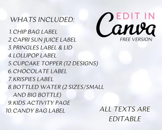 Princess Birthday Party Pack, Princess party favor, Princess party package, Princess Birthday Bundle, Princess Theme, Movie party, Canva