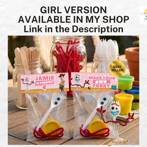 Toy Story make your own forky Label Template, Editable Toy Story Forky Craft Tag, Toy Story Forky Bag Labels, Toy Story Forky Bag Labels image 6