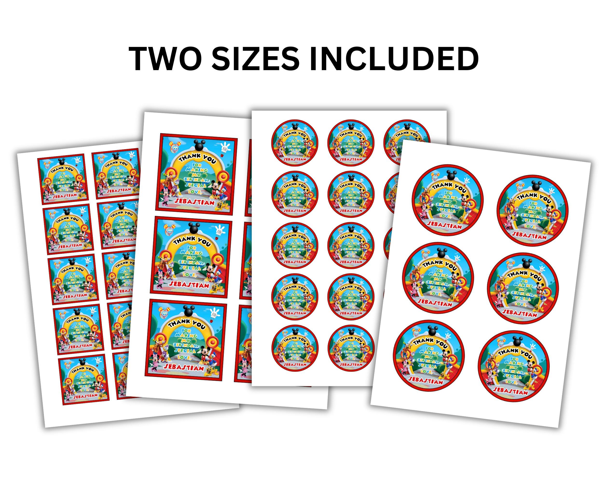 Mickey Mouse Clubhouse Printable Gift Tags, Birthday Party Thank You ...