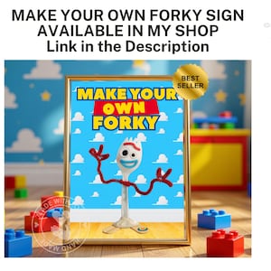 Toy Story make your own forky Label Template, Editable Toy Story Forky Craft Tag, Toy Story Forky Bag Labels, Toy Story Forky Bag Labels image 7