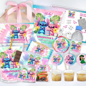 Stitch Geburtstagsparty Pack, Stitch Party Mitbringsel, Stitch Party Paket, Stitch Birthday Bundle, Stitch Theme, Movie Party, Canva