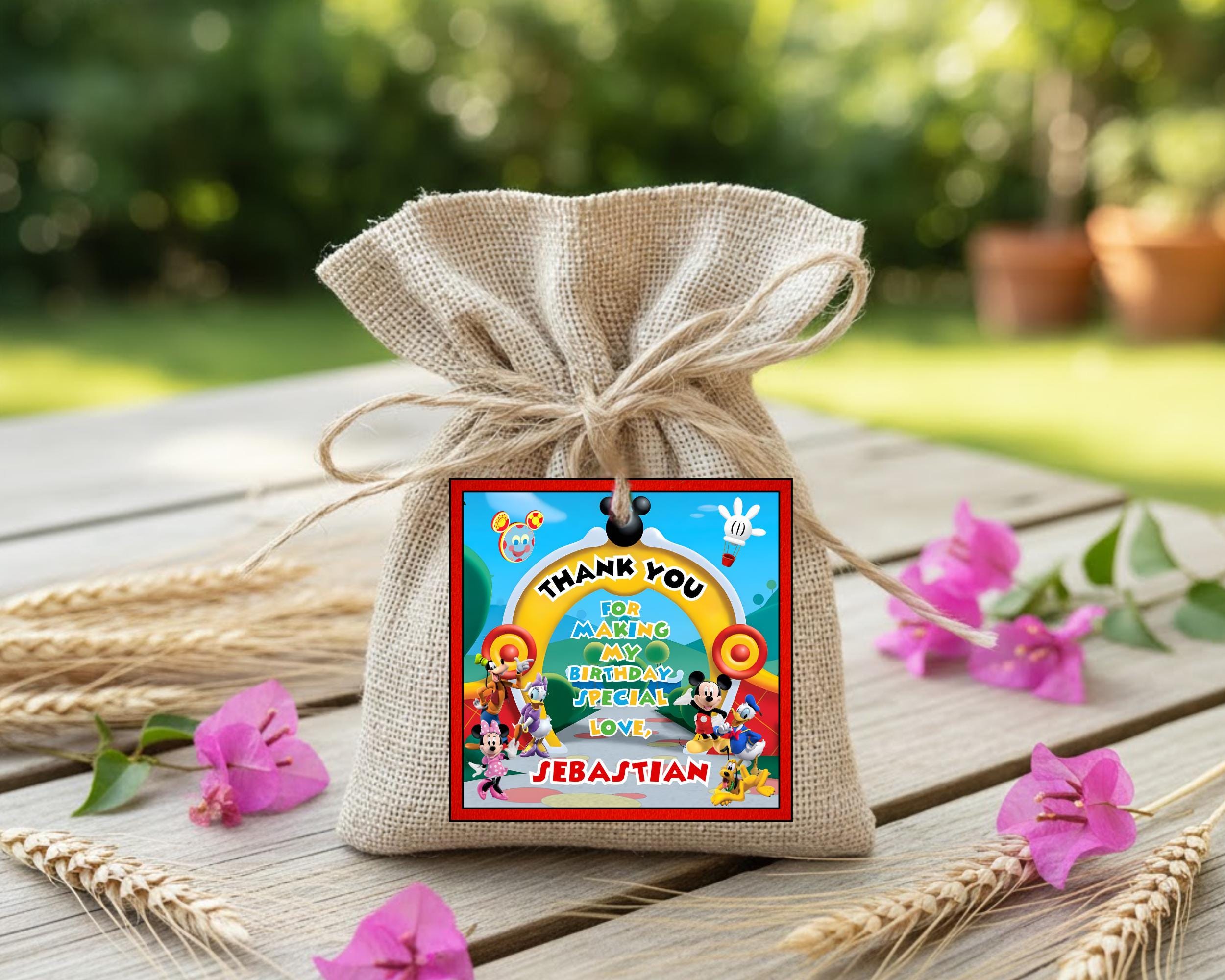 Mickey Mouse Clubhouse Printable Gift Tags, Birthday Party Thank You ...