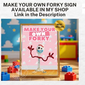 Szablon etykiety „Toy Story” do stworzenia własnej etykiety Forky, edytowalna etykieta do rękodzieła „Toy Story Forky”, etykiety na torbę „Toy Story Forky”, etykiety na torbę „Toy Story Forky” zdjęcie 7