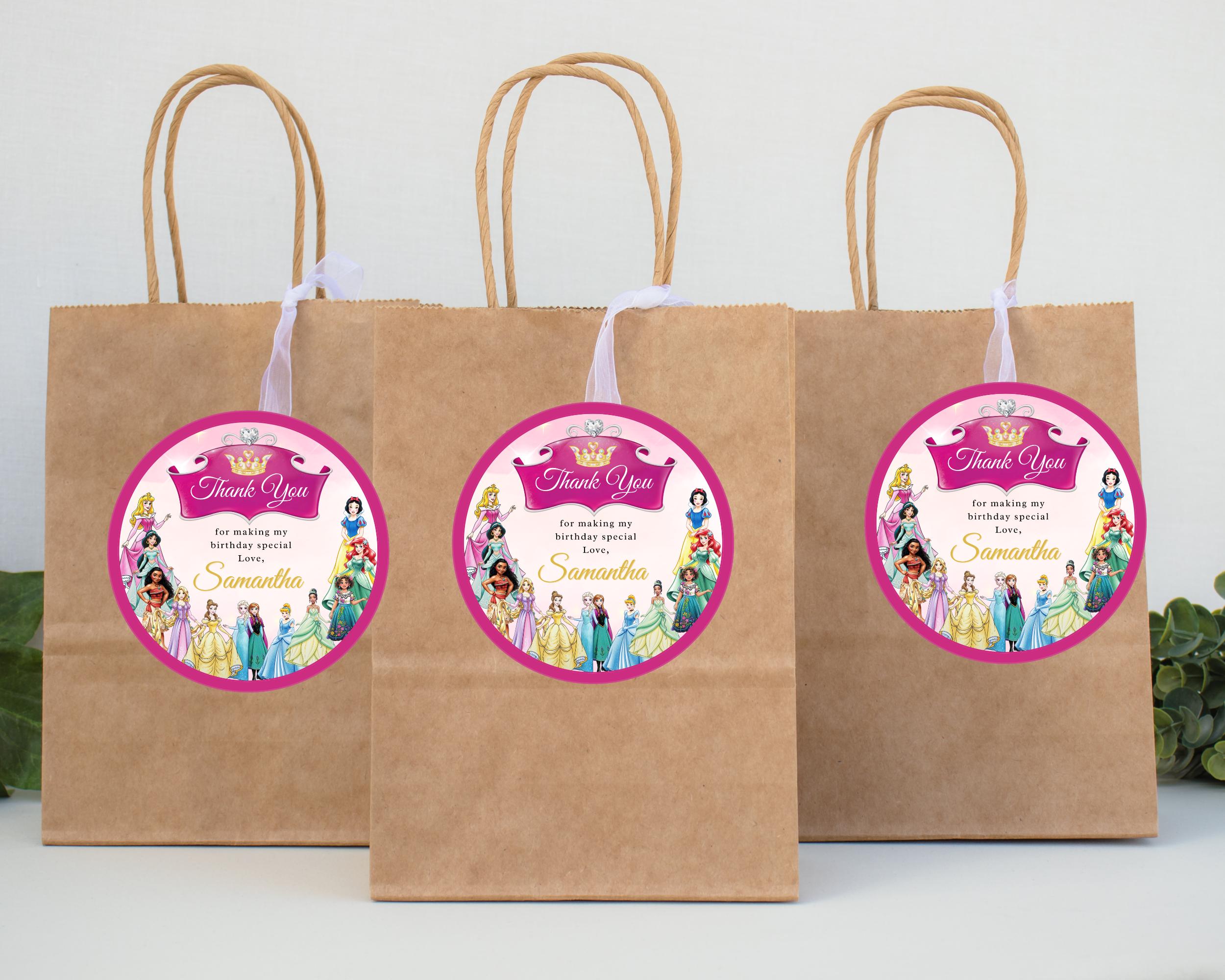 Vip Princess Tag Princess Thank You Tags, Princess Birthday Party Favor Tags, Princesses ...