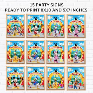 Mouse Clubhouse Party Signs Bundle , Mouse Clubhouse Birthday Signage, Mouse Clubhouse Party Signage, Mouse Clubhouse Signs Posters MC1