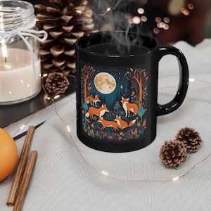 Fox Story Book Illustration Coffee Mug, Fox Book Lover Gift, Tea Cup, Ceramic Kitchen Decor, Bookish Gift, Novelty Mug