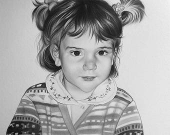 Ritratti a Matita Personalizzati in formato  A3 – Disegni Realistici su Commissione