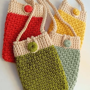 English Crochet Pattern Compartments Messenger Bag Crossbody Crochet Tutorial Phone Bag Pattern for Beginners Crochet Purse Gift Idea