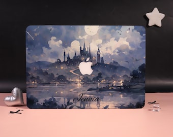 Surrealistyczny zamek fantasy – nowe etui ochronne na Maca; etui na Macbooka Air 15/13; etui na MacBooka Ret 13/15; etui na Pro 14/15/16 A3401 2024 M2 M4 2025