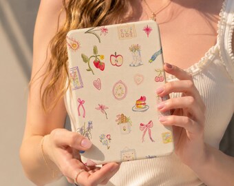 Whimsical Collage Kindle Personalized Case For Paperwhite 1/2/3/4, Colorsoft Case with Hand Strap,Kindle 2024 cover, Kindle Paperwhite 12th